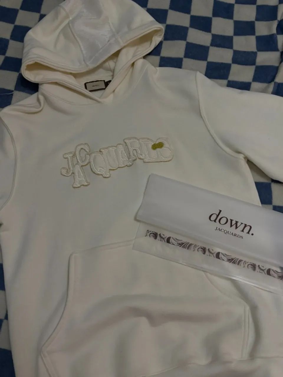 Moletom Down Jacquards Off White | Tam P | Estado de Novo - Foto 3