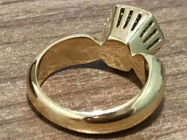 Anel Chuveiro Sextavado de Ouro com Diamantes - Foto 3
