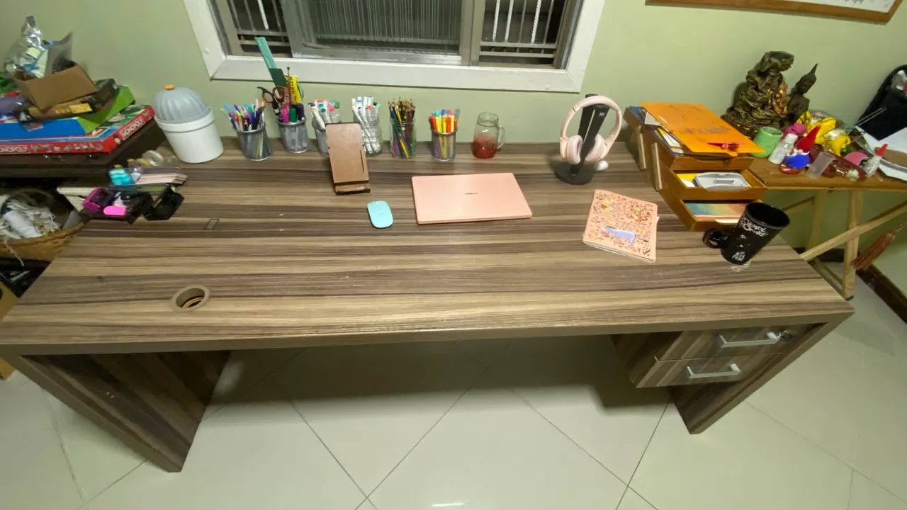 Mesa escritório grande 100% mdf65576100942465124