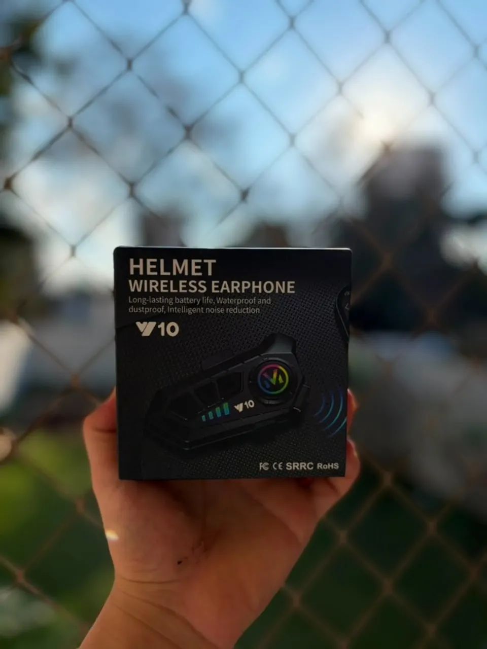 Fone Bluetooth para Capacete com Microfone RGB Sem Fio - Foto 5