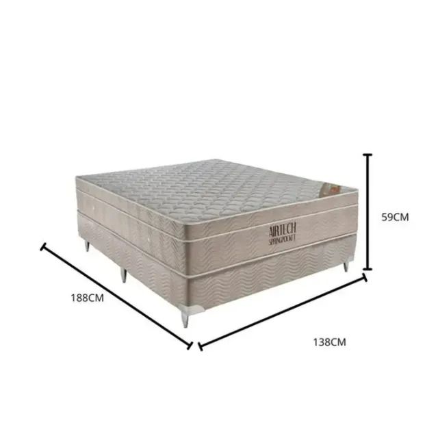 Colchão Casal Molas Ensacadas Air Tech Alta Qualidade 1,38