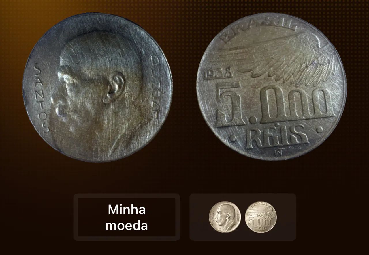 Moeda 5000 reis 1938 - Foto 3