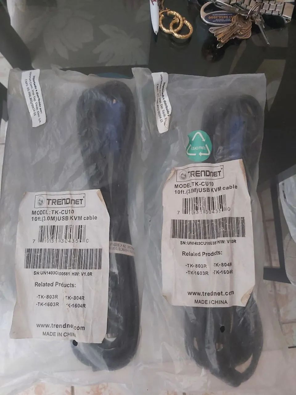 2 unidafes cabos dvr Tk_cu10 trendnet 10ft.30m usb kvm cable - Foto 4