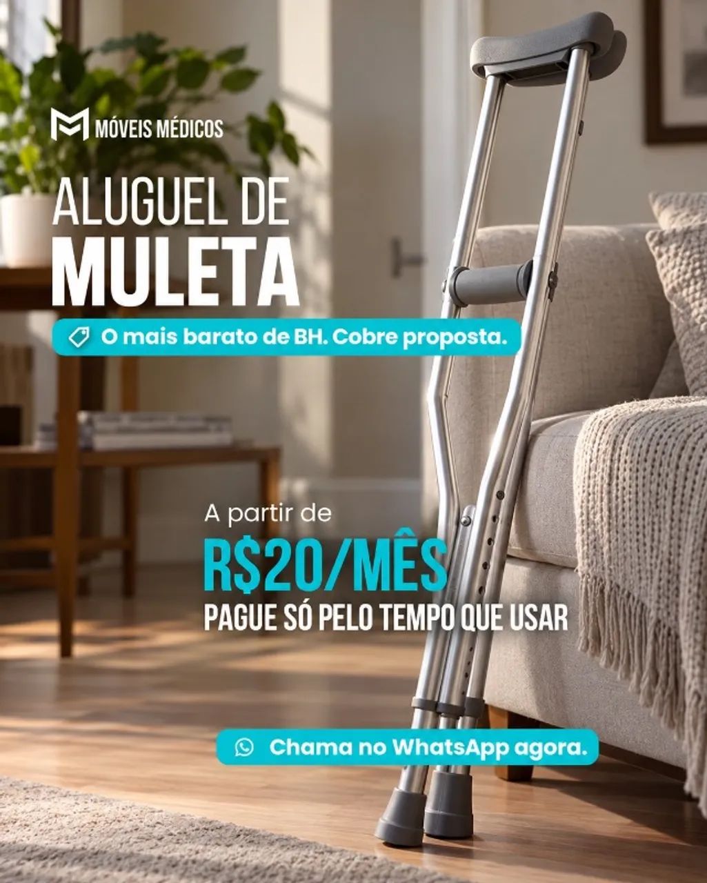 ALUGUEL DE MULETA R$20,00 POR MÊS