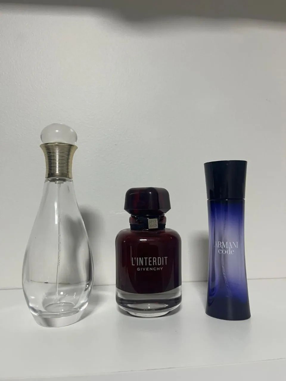 3 FRASCOS VAZIOS DE PERFUME 
