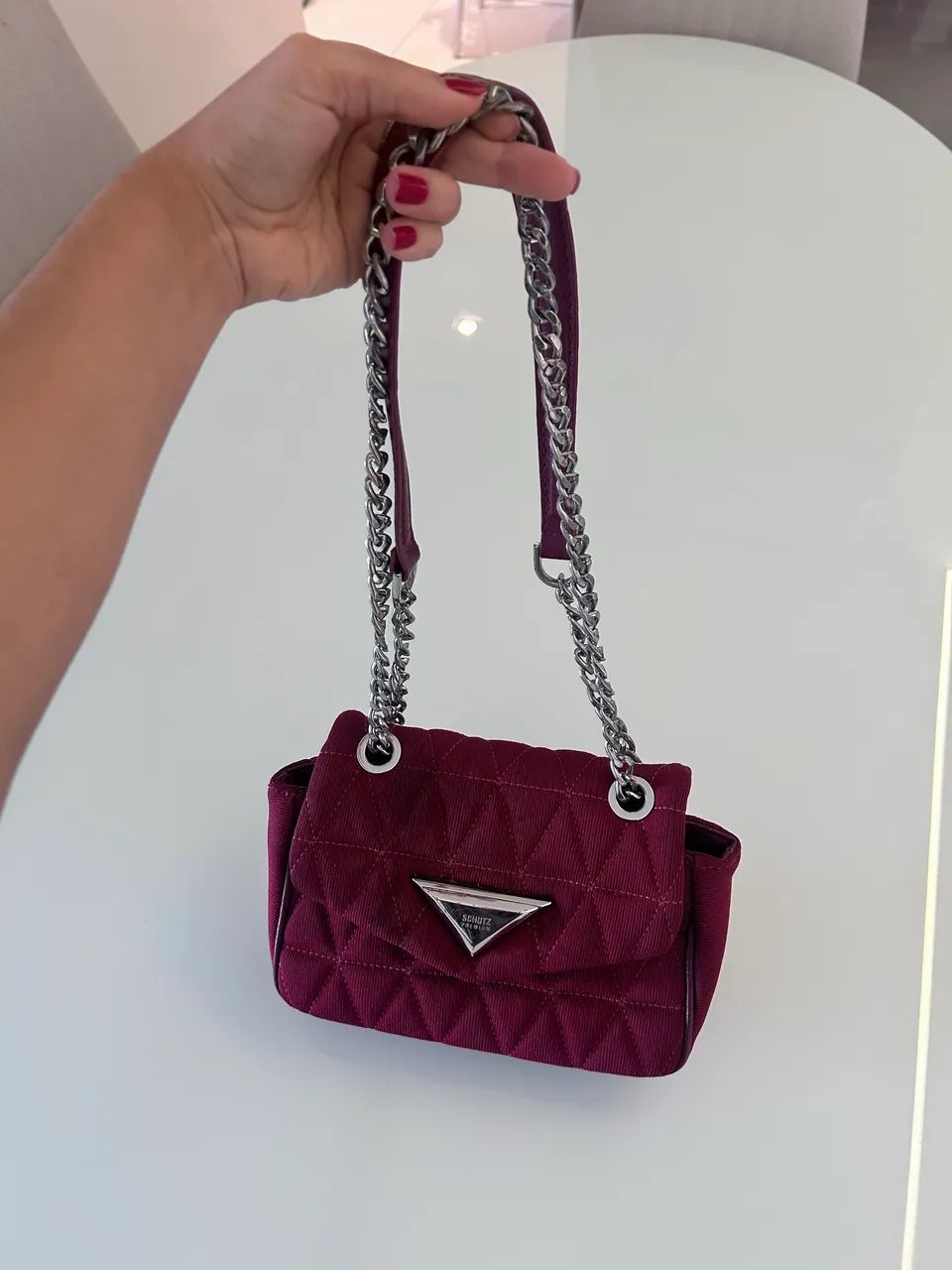 bolsa schutz vermelha/vinho nova  - Foto 3