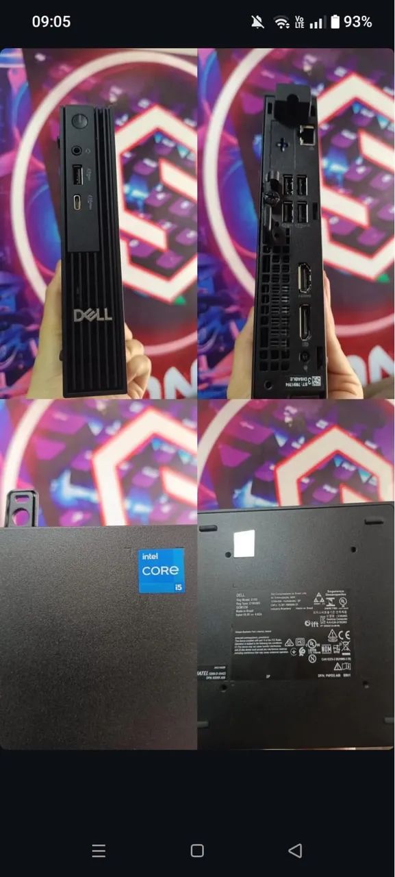 Modelo do Gabinete: Dell OptiPlex Micro (Mini PC ultra-compacto)