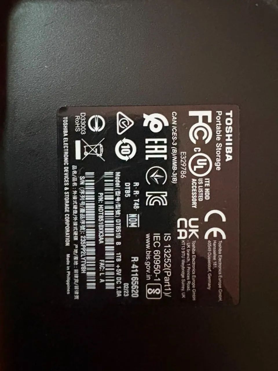 HD Externo Toshiba 1TB Canvio Basics Preto HDTB510XK3AA - Foto 3