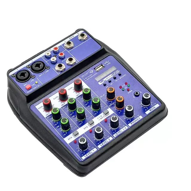Mesa de Som Usb Mixer Mp3 Digital 4 Canais - E035136 - Foto 2