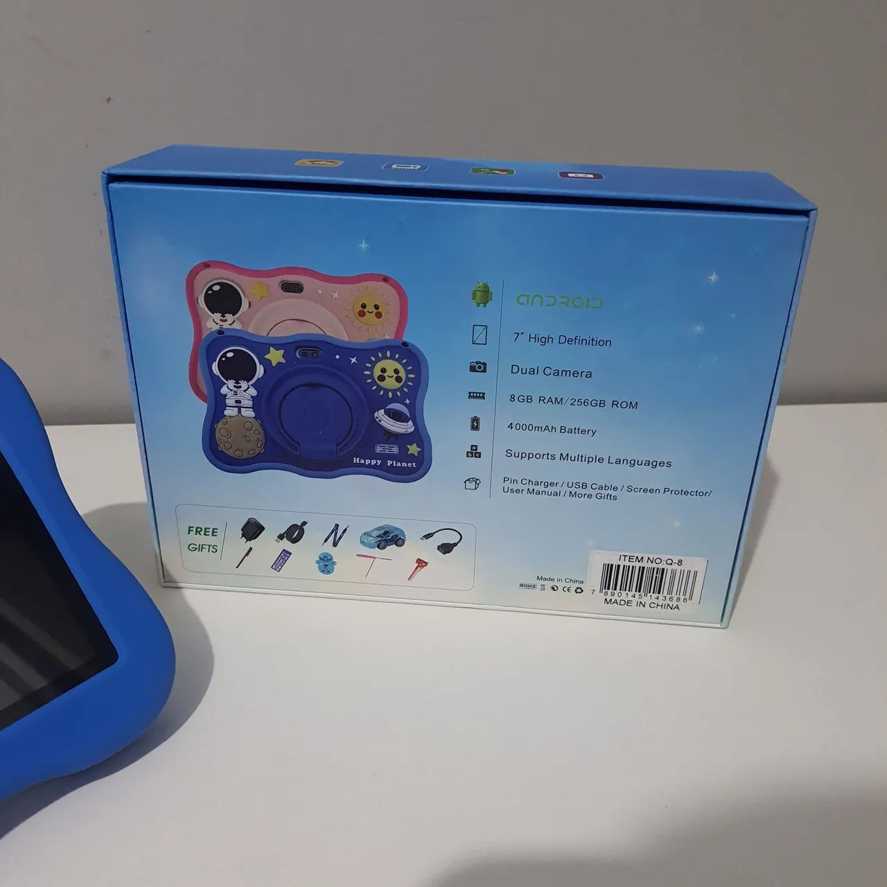 Tablet Infantil Android 7" H6/Q8 com Capa Protetora, Caixa Original e Acessórios - Foto 5