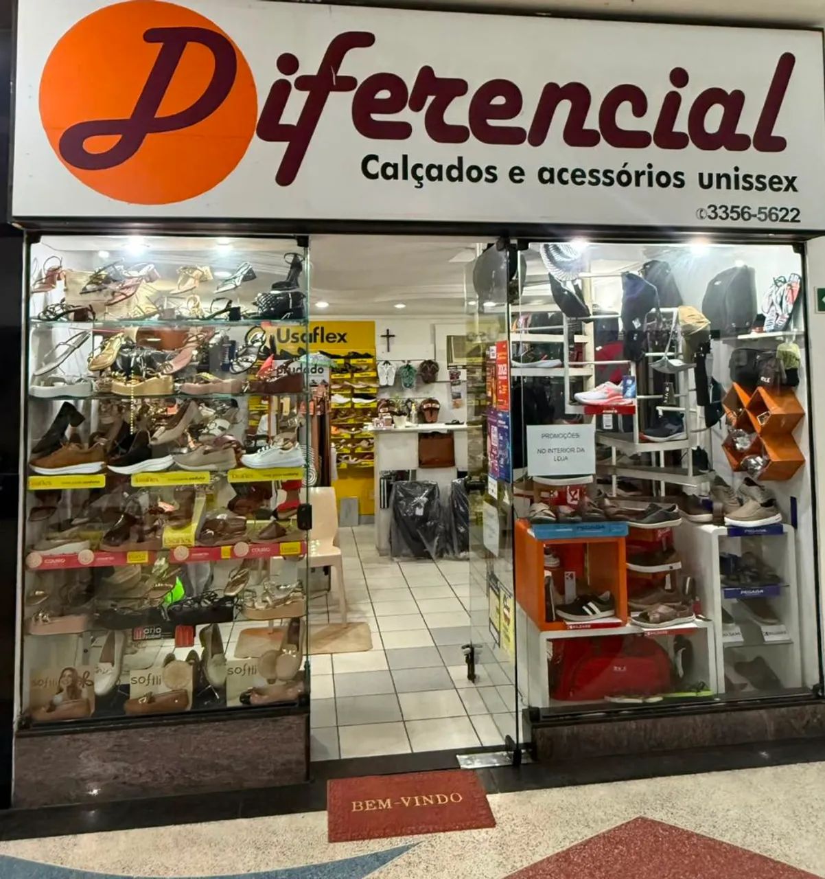 Passo instalações de calçados e acessórios 
