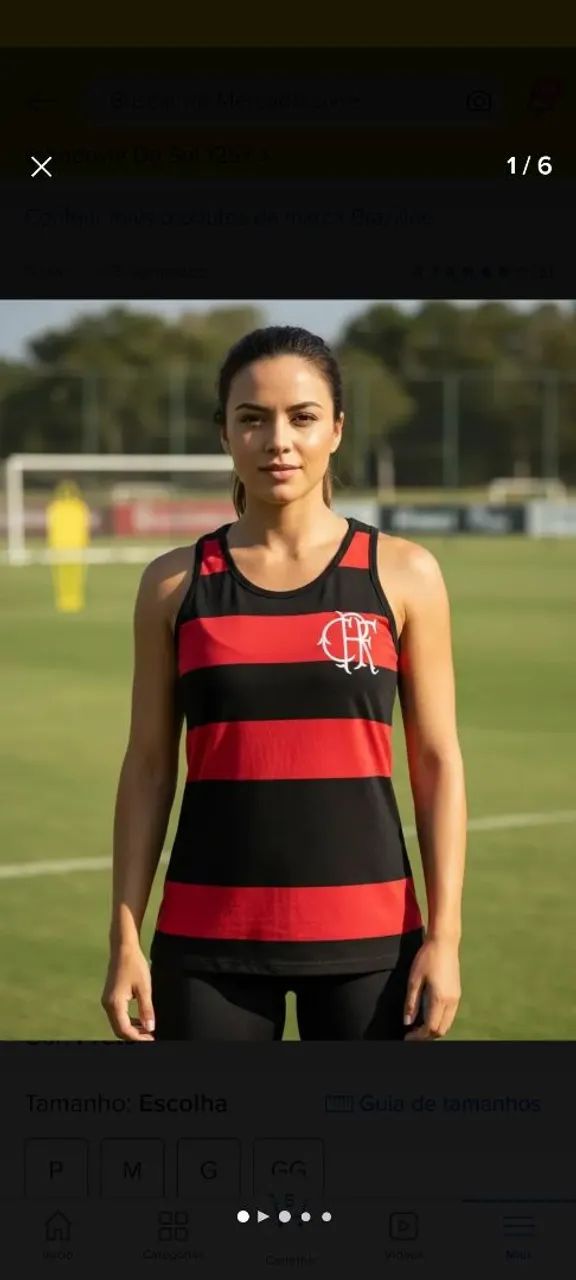 Regata Flamengo Feminina Original algodão 