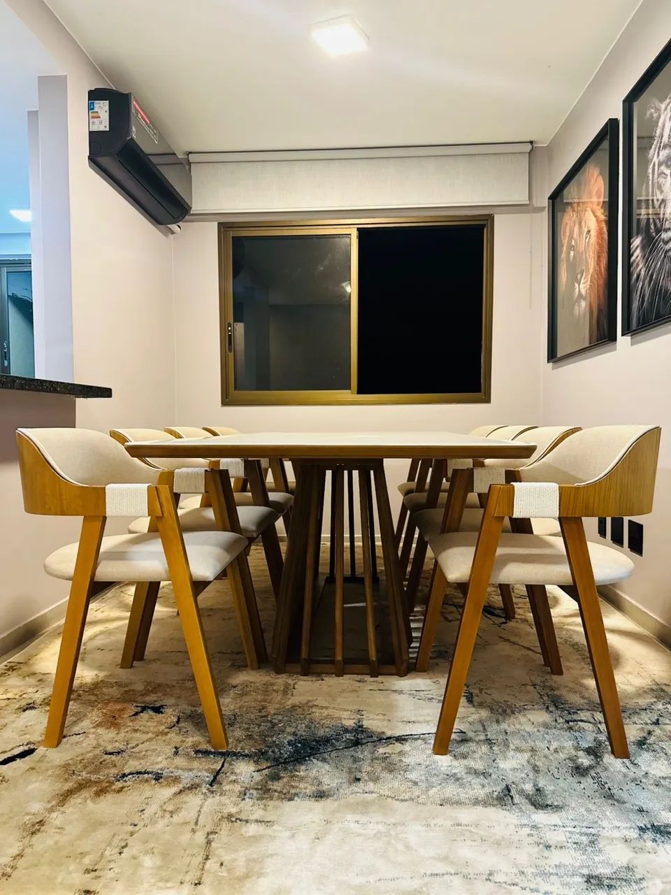 Mesa de Jantar 8 Lugares Super Luxo ( Várias Opções de Cadeiras )  - Foto 2