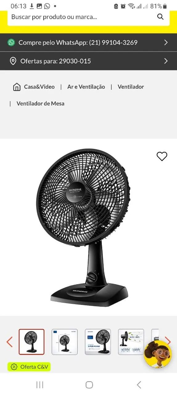 Ventilador Mondial 30cm  - Foto 3