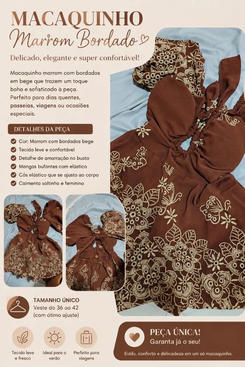 Macaquinho feminino marrom ? 