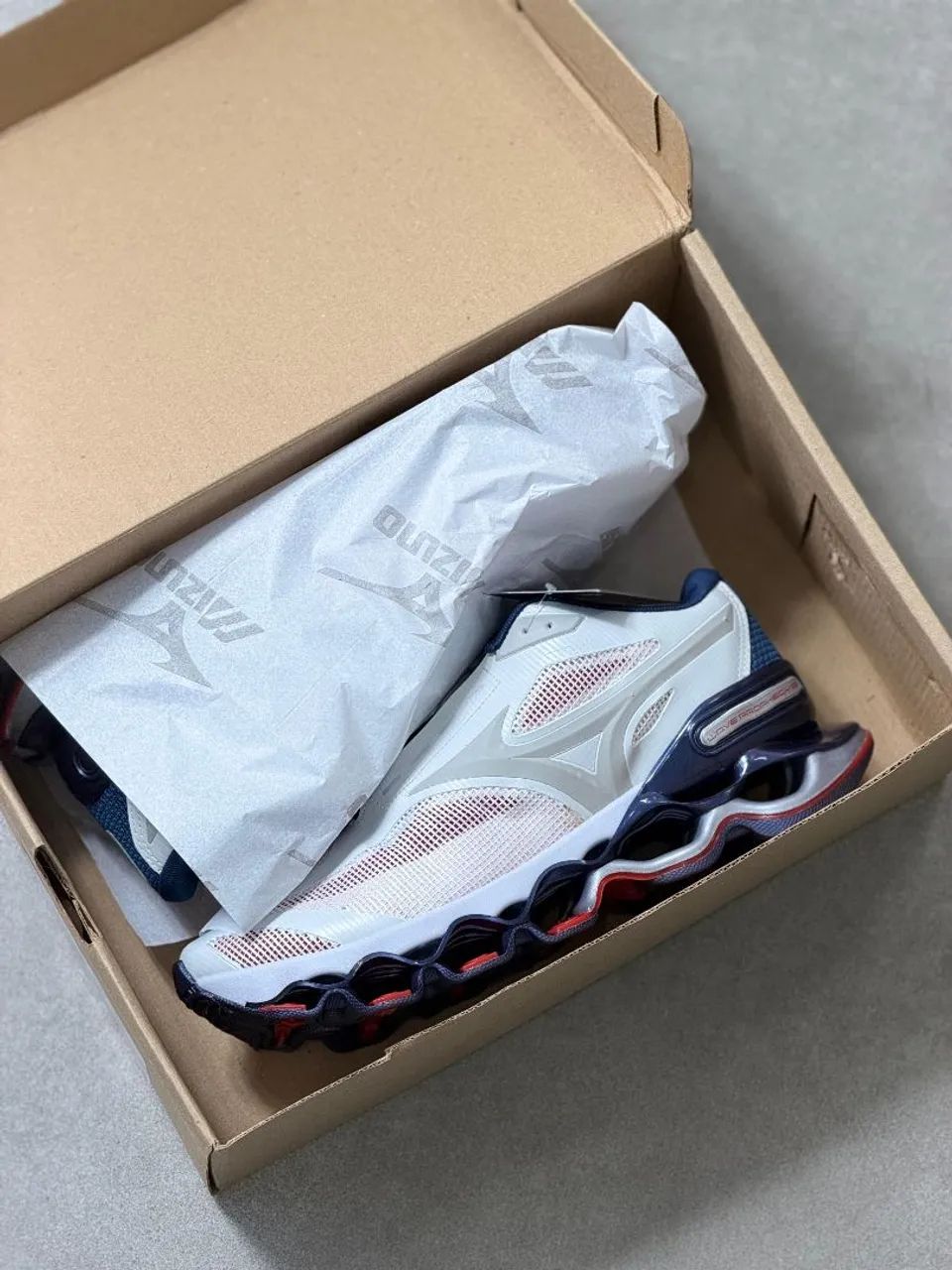 Mizuno Wave Prophecy 15 Premium Branco e Marinho!  - Foto 2