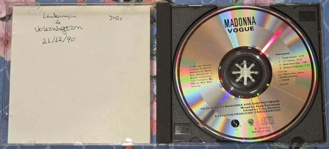 CD SINGLE MADONNA VOGUE USADO  - Foto 3