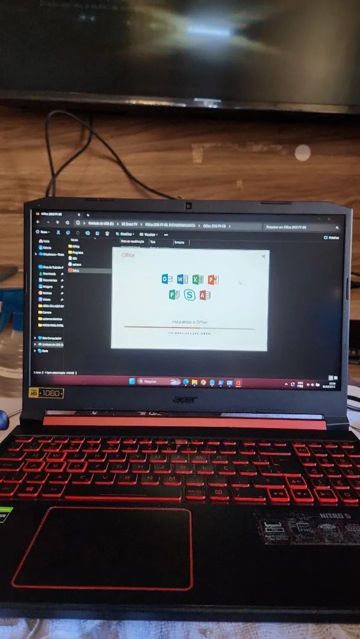 Notebook gamer Acer nitro defeito na placa 