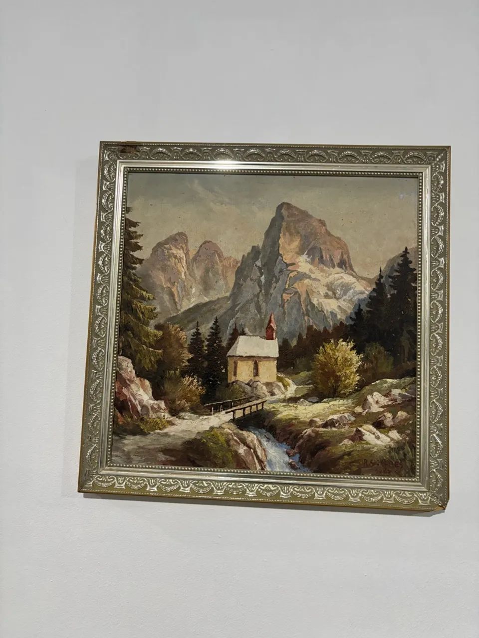Quadro paisagem alpina 