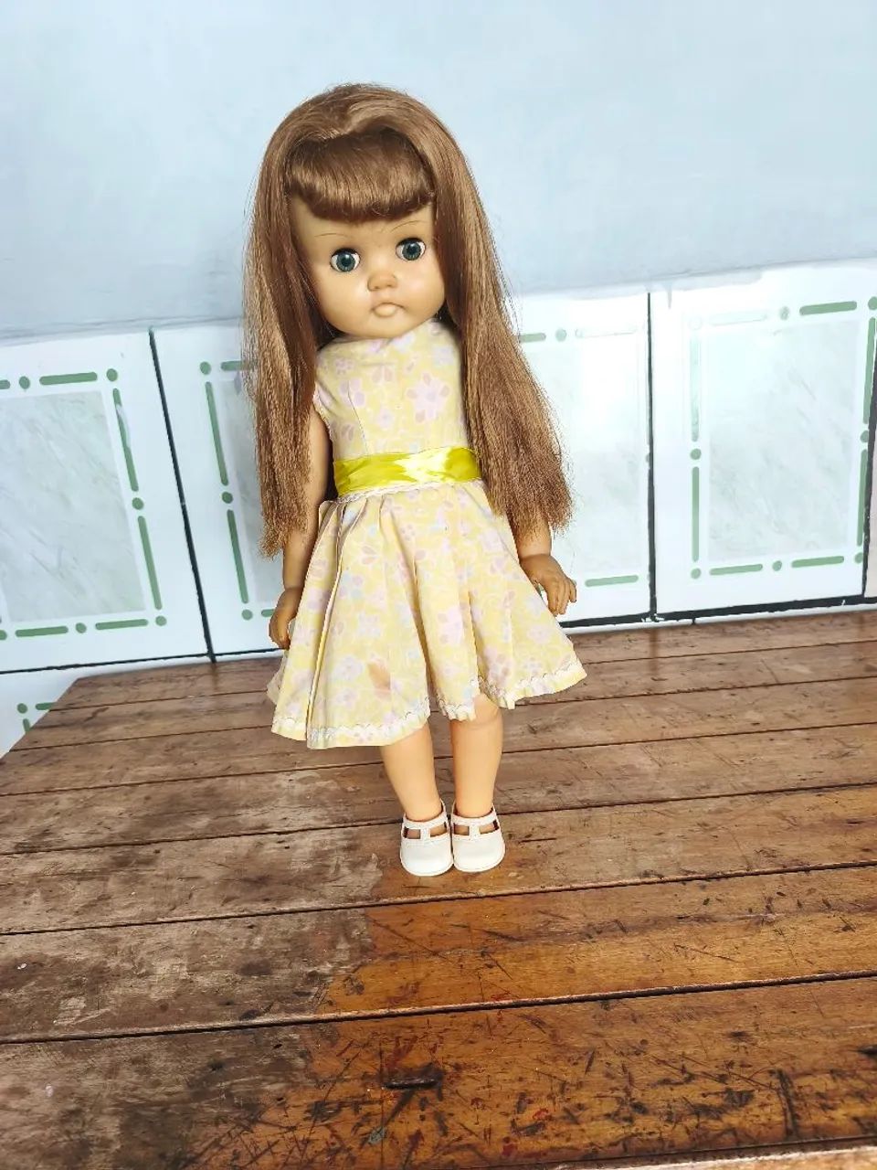 Boneca antiga Melindrosa olhos de flertar 
