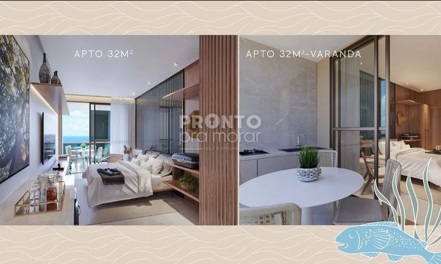 Flat com 1 quarto em Muro Alto