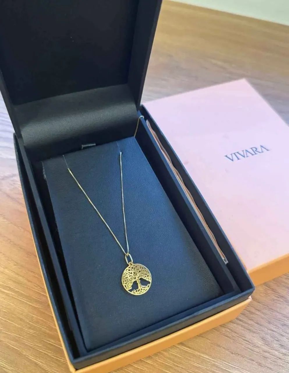 Corrente Ouro Amarelo 18k + Pingente Árvore da Vida Vivara (Com Caixinha e Certificado)