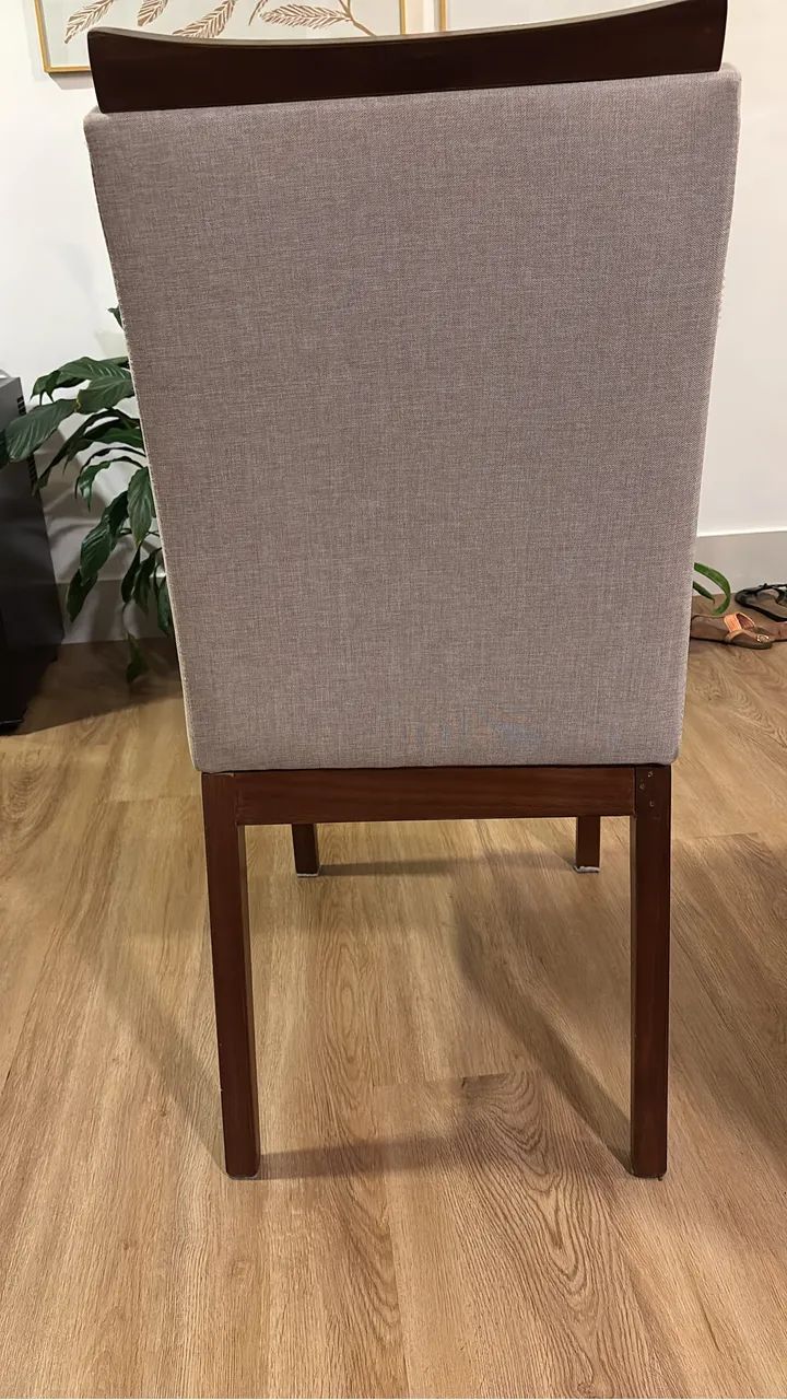 Conjunto: 4 Cadeiras Madeira sala jantar + pé de mesa  - Foto 4
