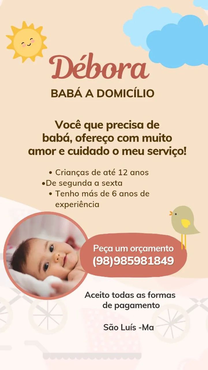 Babá de segunda a sexta 