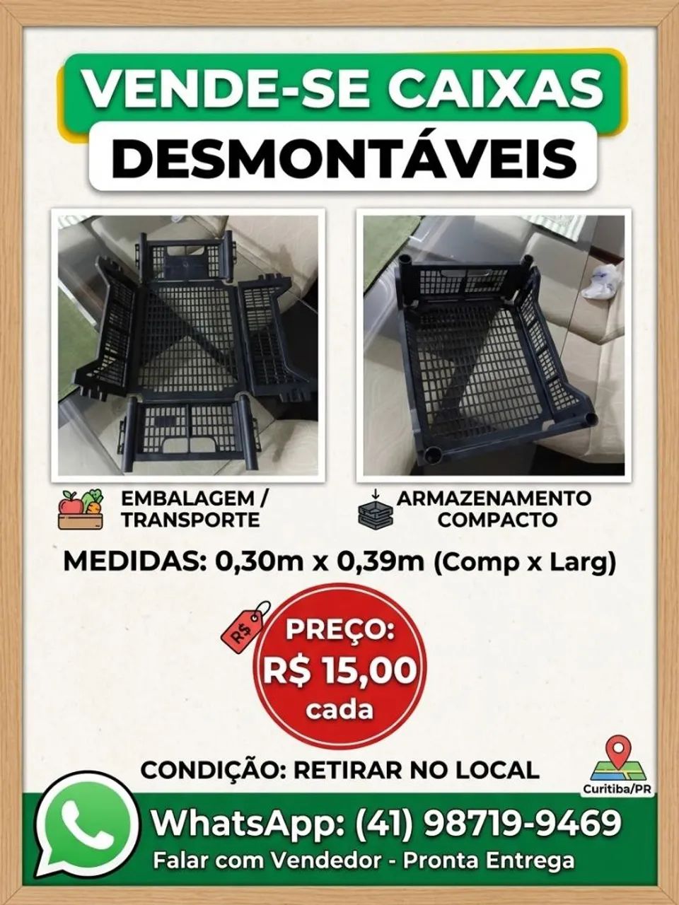 Caixas desmontáveis 