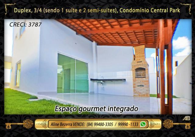 Duplex no Central Park com móveis projetados, 3 quartos, amplo espaço gourmet - Foto 16