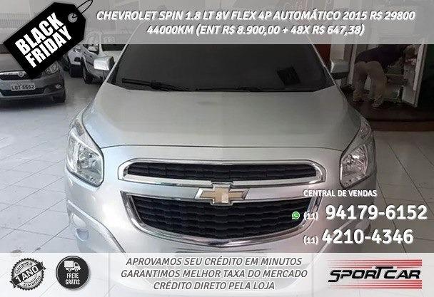 Chevrolet Spin Prata 1.8 Lt 8v Flex 4p Automático 2015 R$ 29863 44077km