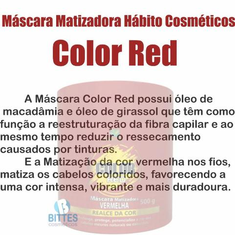 Red Hábito Cosméticos Máscara Color Matizador vermelho 500 g - Foto 3