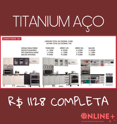 Armário Titanium Aço completo
