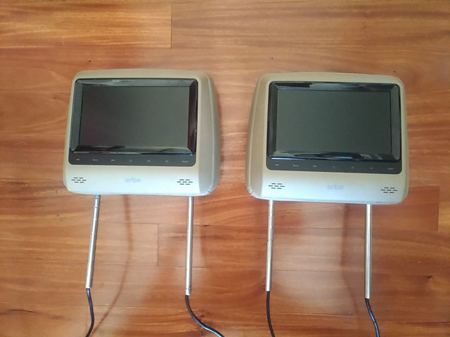 Par de Encosto de cabeça tela 7 DVD USB Jogos Orbe e-Theater - Foto 3