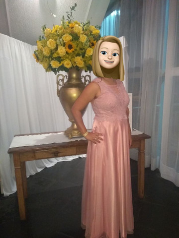 Vestido festa rose