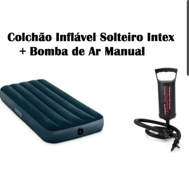 Colchao inflavel Intex e colchonete de Camping