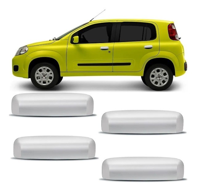 Kit Aplique Cromado Maçaneta Uno Way Vivace 4 Portas 2011 à 2020