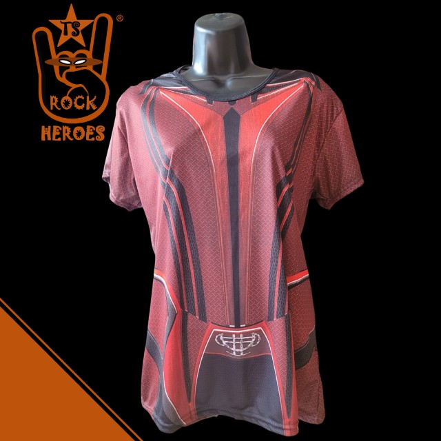 Babylook Feiticeira Escarlate Manga Curta Rashguard Elastano  - Foto 4