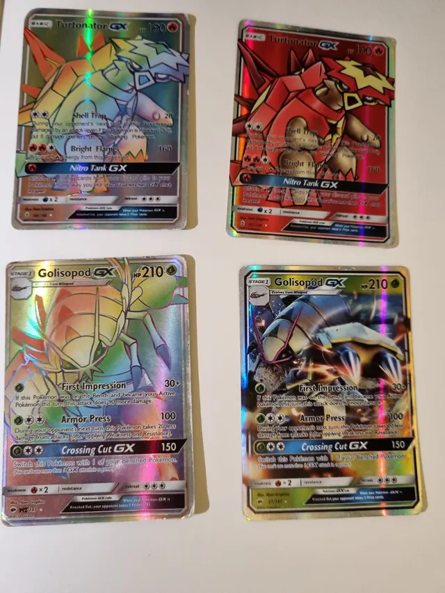 Carta Pokémon Lendário Ho-oh Gx Rainbow Lote 50 Cartas