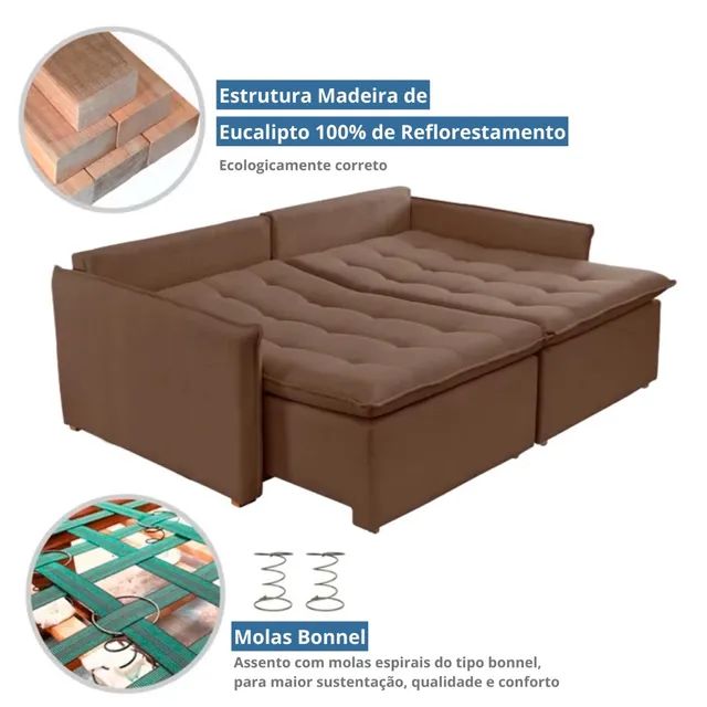 Sofá sem caixa Roma 1,90 mts  - Foto 4
