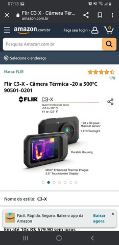 Câmera termográfica FLIR TG167 e T2001