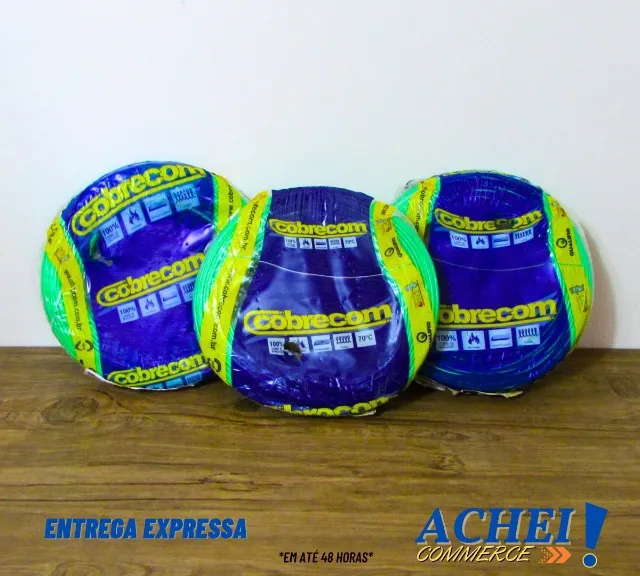 Cabo Flexível Cobrecom 1,50mm Rolo com 100m Verde - Novo