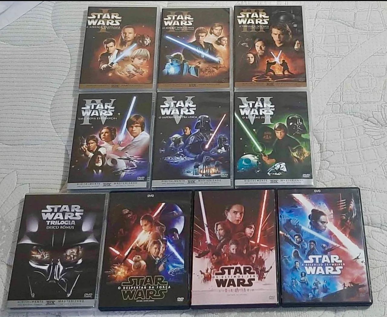 Star Wars DVDs Lote com 10