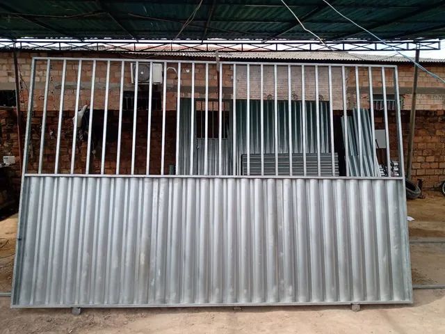 Portão sem a porta 1100 todo no galvanizado tamanho padrão  - Foto 4