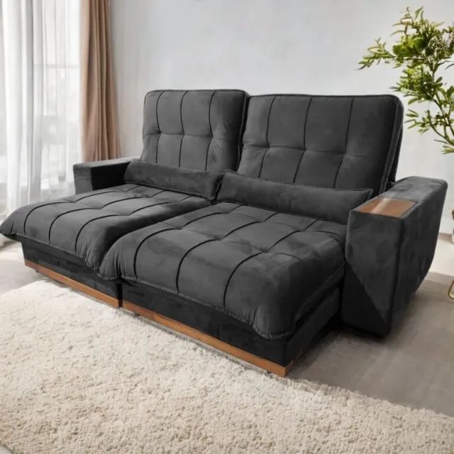 Sofá Retrátil e Reclinável Azarro 2,50m.   Produto Novo.    Pronta Entrega. - Foto 2