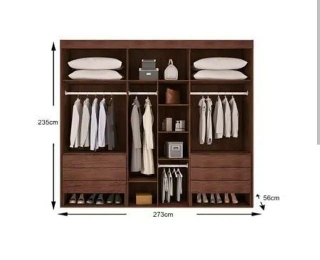 guarda roupa casal Pernambuco MDF - Foto 2