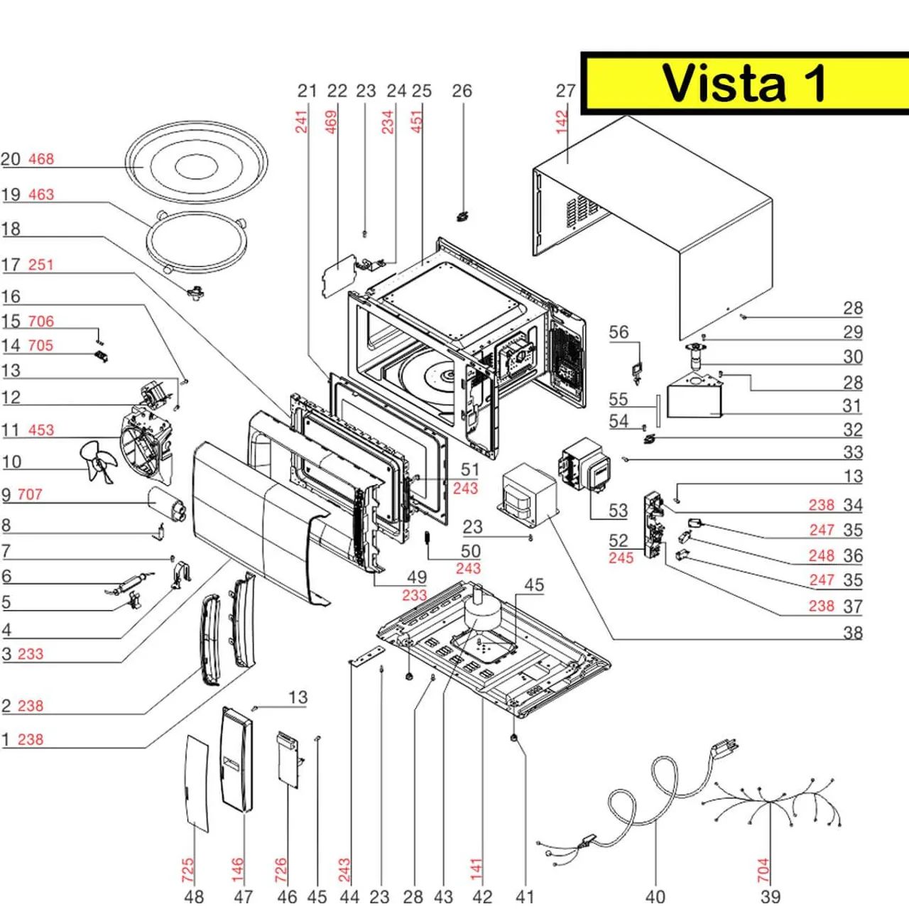 Puxador da porta + acabamento cromado + parafusos Electrolux ME044 ME042 MG042 - Foto 6