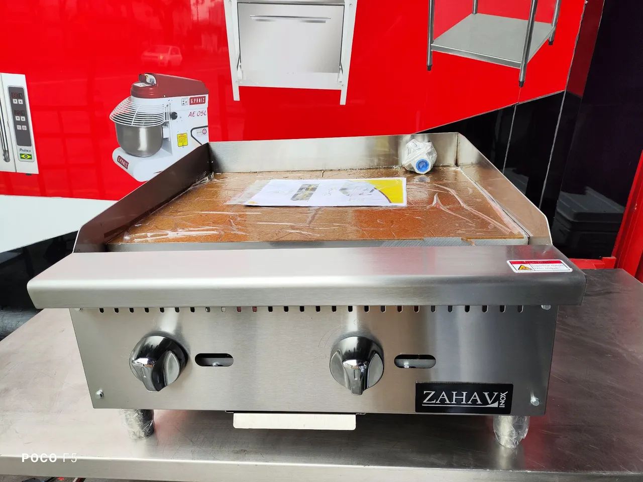 VENDO CHAPA 2 QUEIMADORES PROFISSIONAL ZAHAV INOX NOVA 