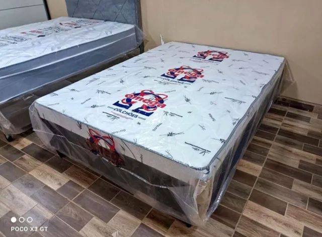 Cama box casal 7cm de espuma +Brinde