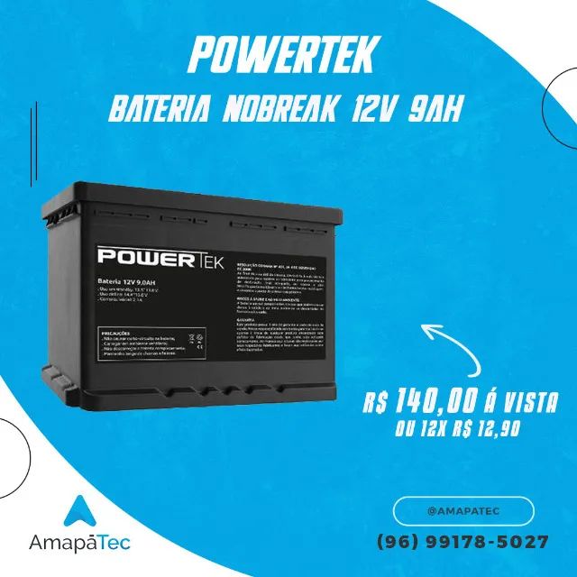Bateria Nobreak Powertek 12v 9ah